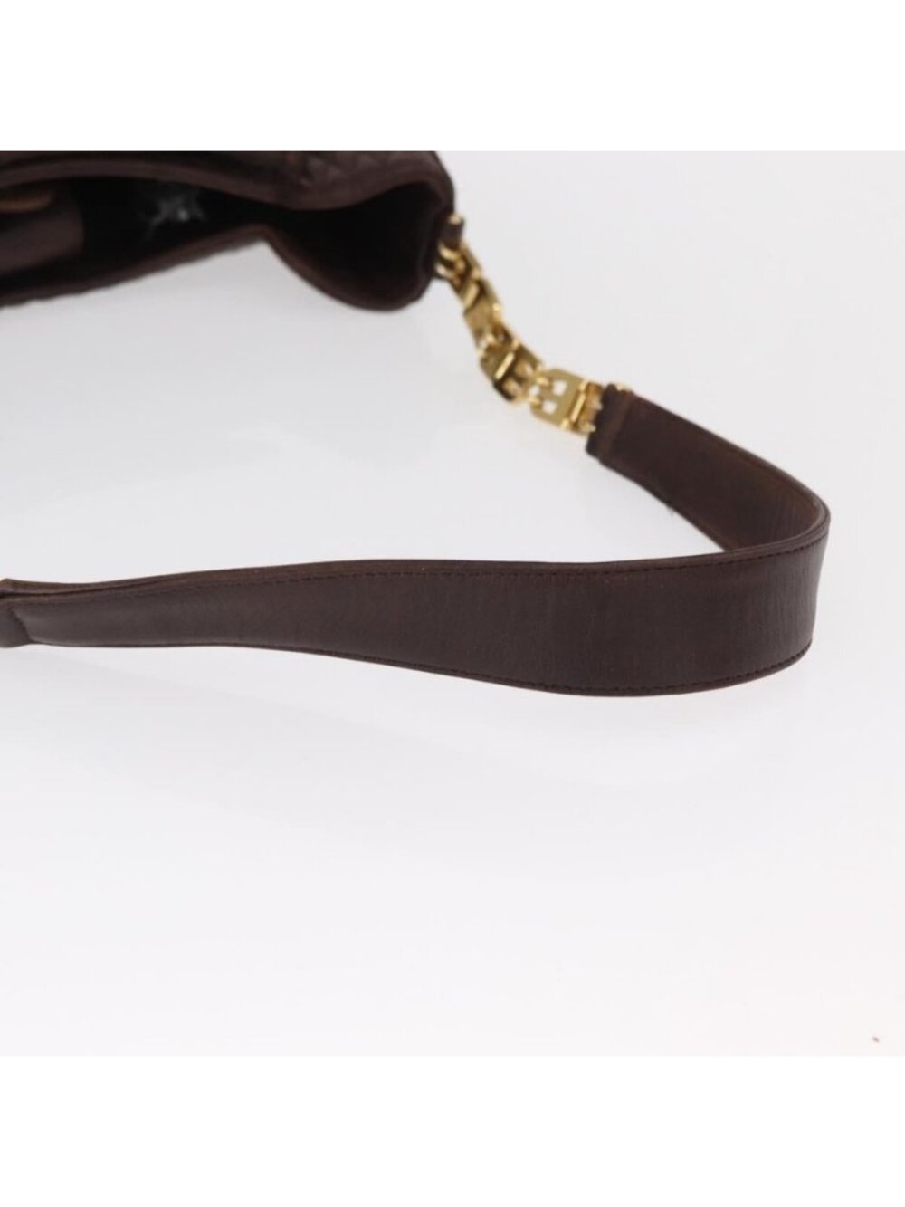 Authentic BALLY Shoulder Bag Leather Brown Gold - Picture 14 of 16